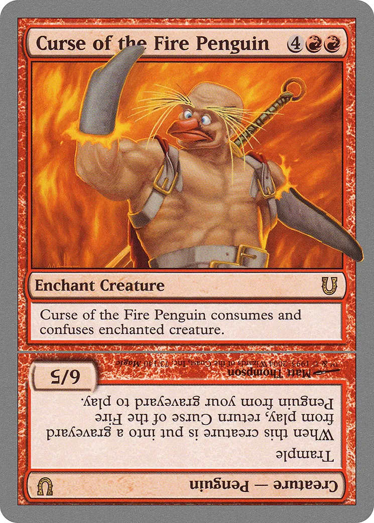 Curse of the Fire Penguin // Curse of the Fire Penguin Creature — Unhinged — Magic: The Gathering