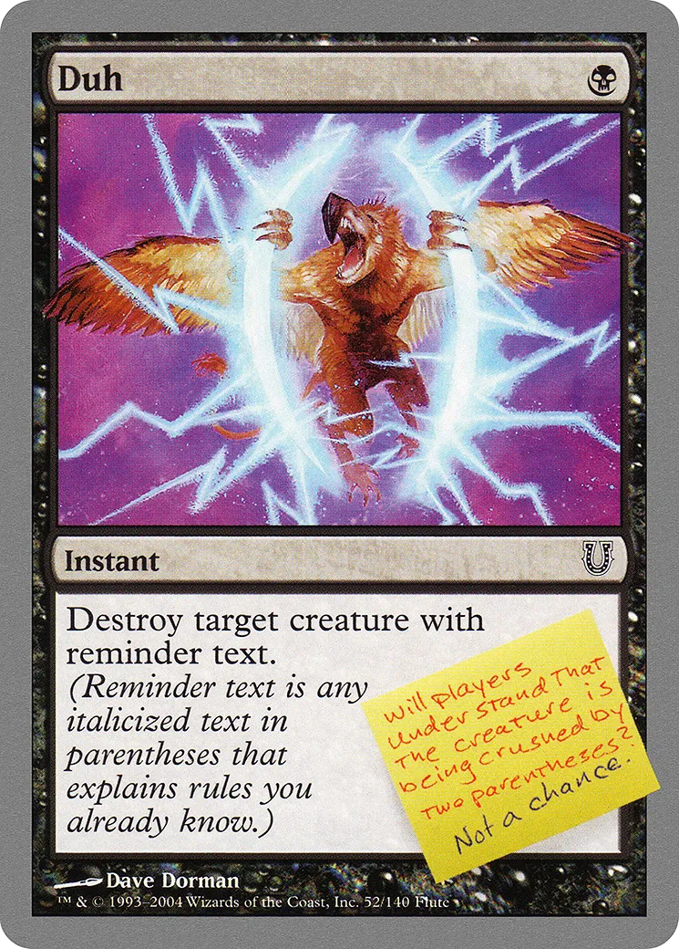 Duh — Unhinged — Magic: The Gathering