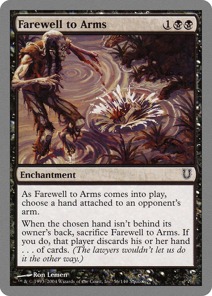 Farewell to Arms — Unhinged — Magic: The Gathering