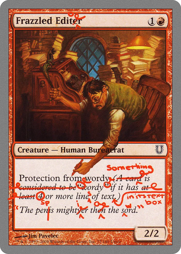 Frazzled Editor — Unhinged — Magic: The Gathering