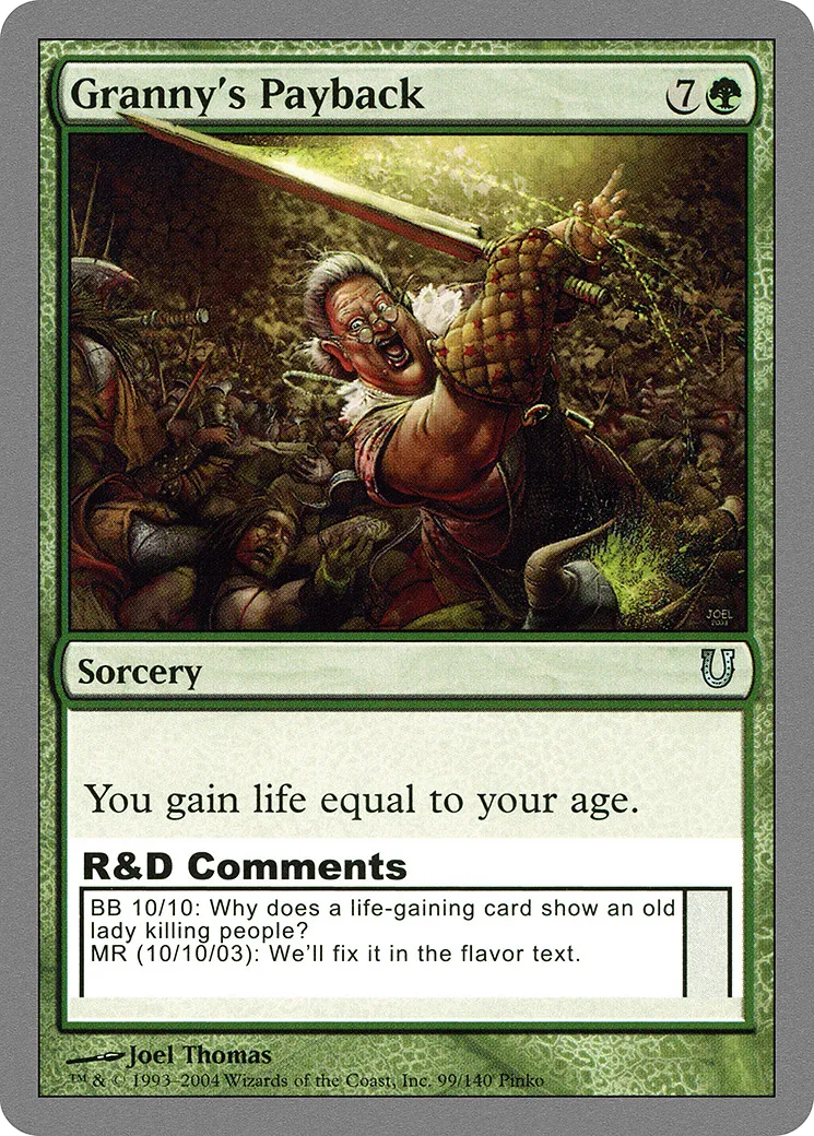 Granny's Payback — Unhinged — Magic: The Gathering