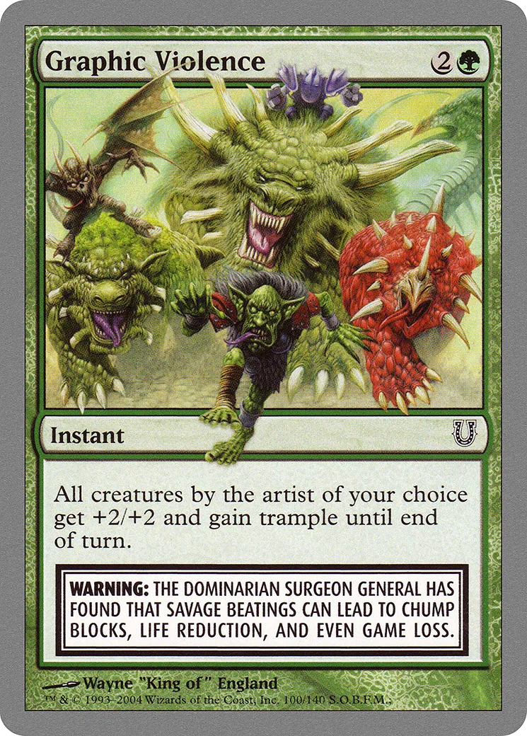 Graphic Violence — Unhinged — Magic: The Gathering