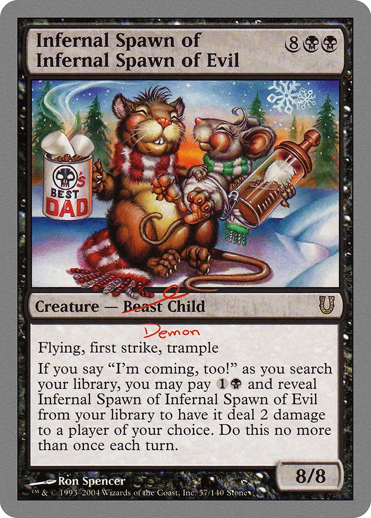 Infernal Spawn of Infernal Spawn of Evil — Unhinged — Magic: The Gathering