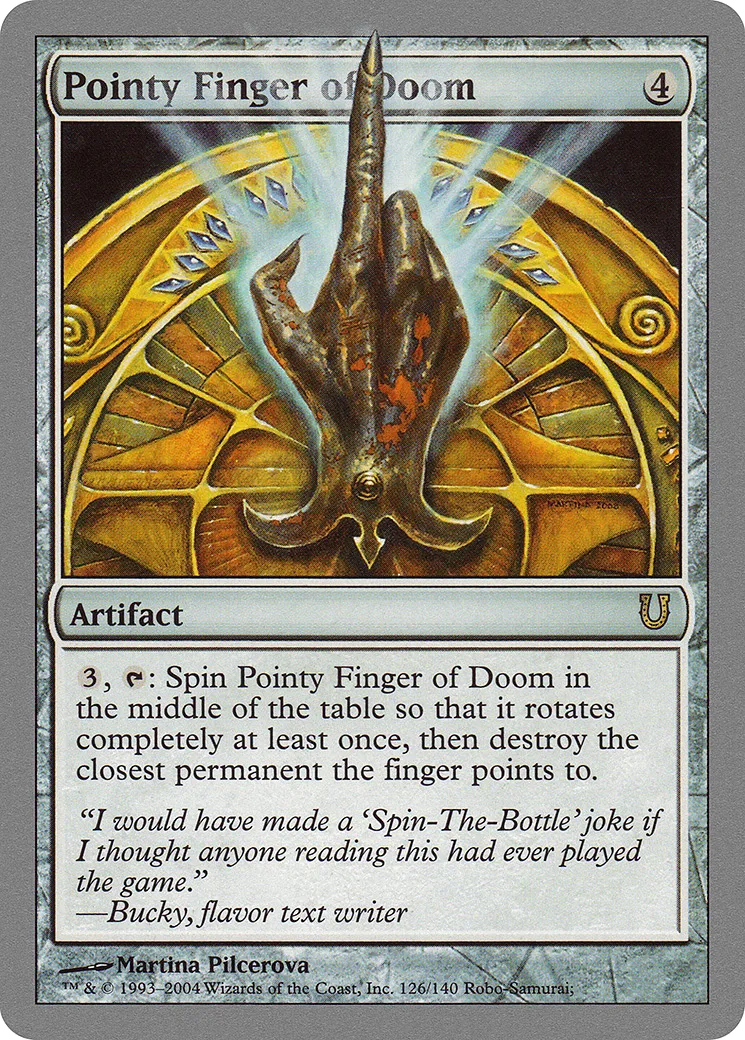 Pointy Finger of Doom — Unhinged — Magic: The Gathering