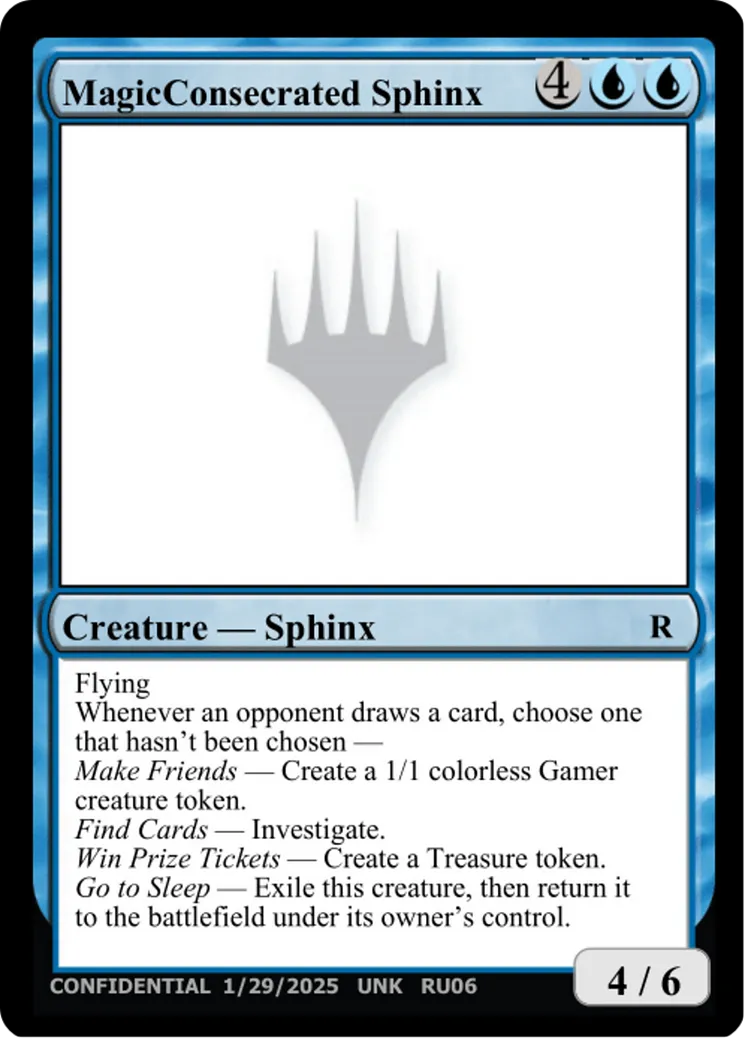 MagicConsecrated Sphinx — Unknown Event — Magic: The Gathering