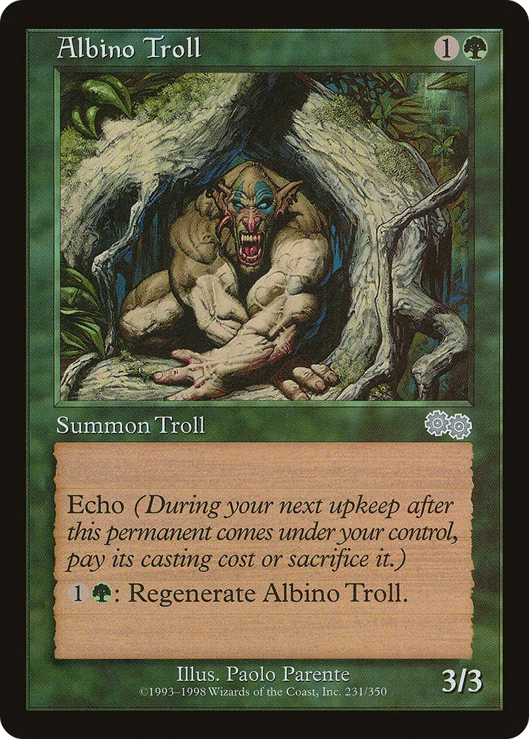 Troll albinos — Urza's Saga — Magic: The Gathering