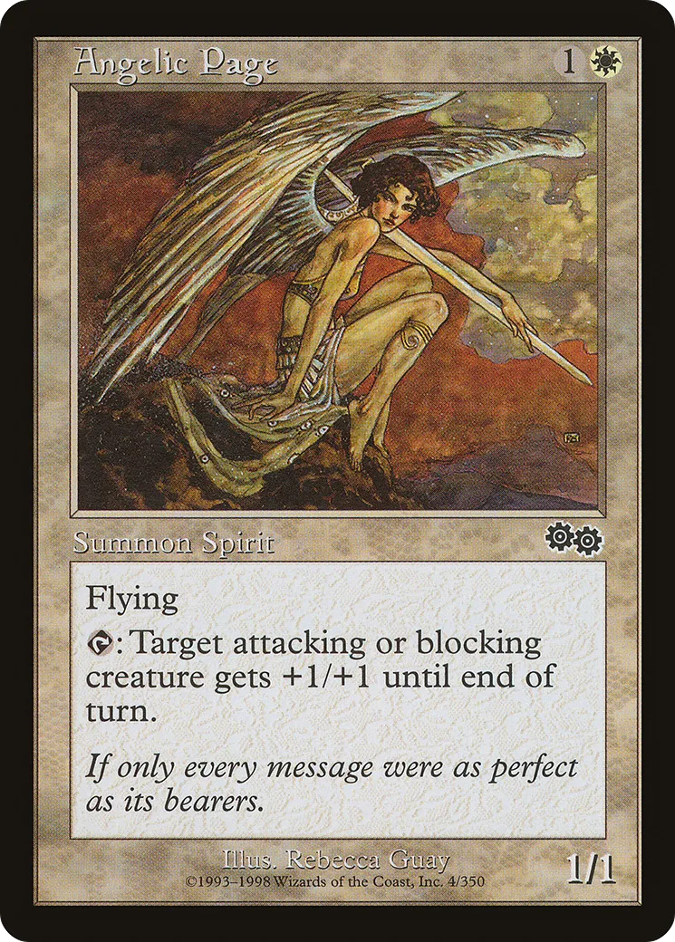 Page angélique — Urza's Saga — Magic: The Gathering