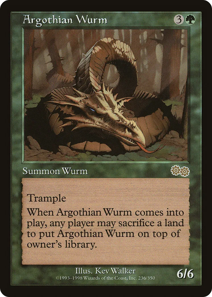 Argothian Wurm — Urza's Saga — Magic: The Gathering