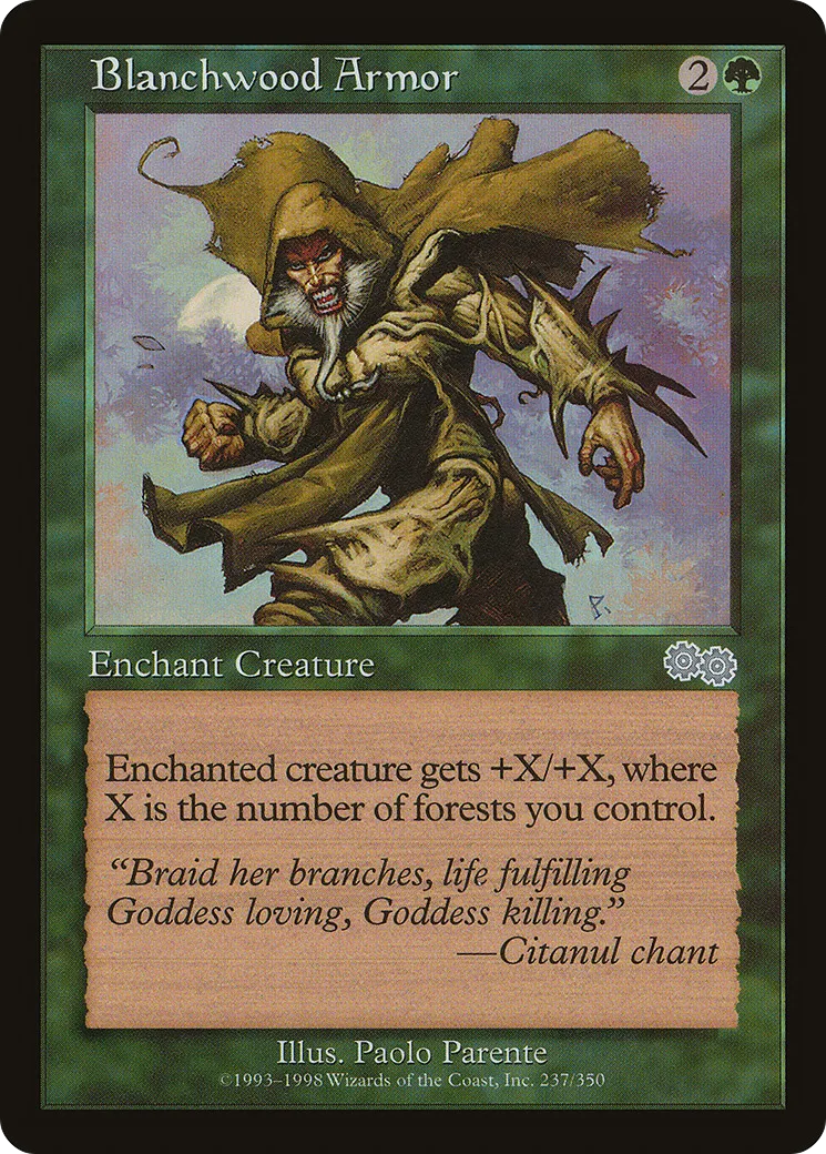 Armure de boisblanc — Urza's Saga — Magic: The Gathering