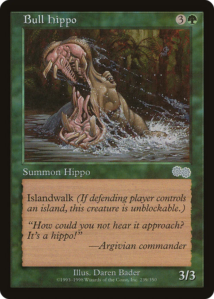 Bull Hippo — Urza's Saga — Magic: The Gathering