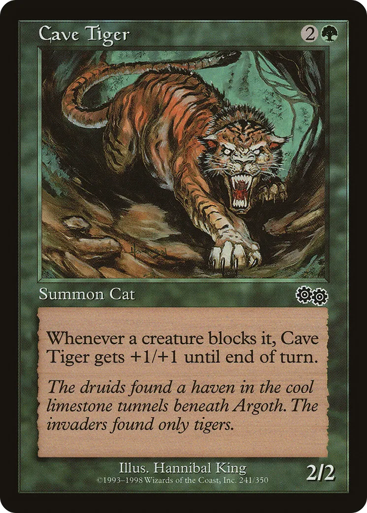 Tigre des cavernes — Urza's Saga — Magic: The Gathering