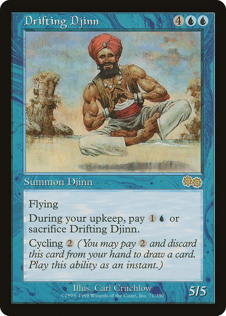 Djinn nonchalant — Urza's Saga — Magic: The Gathering