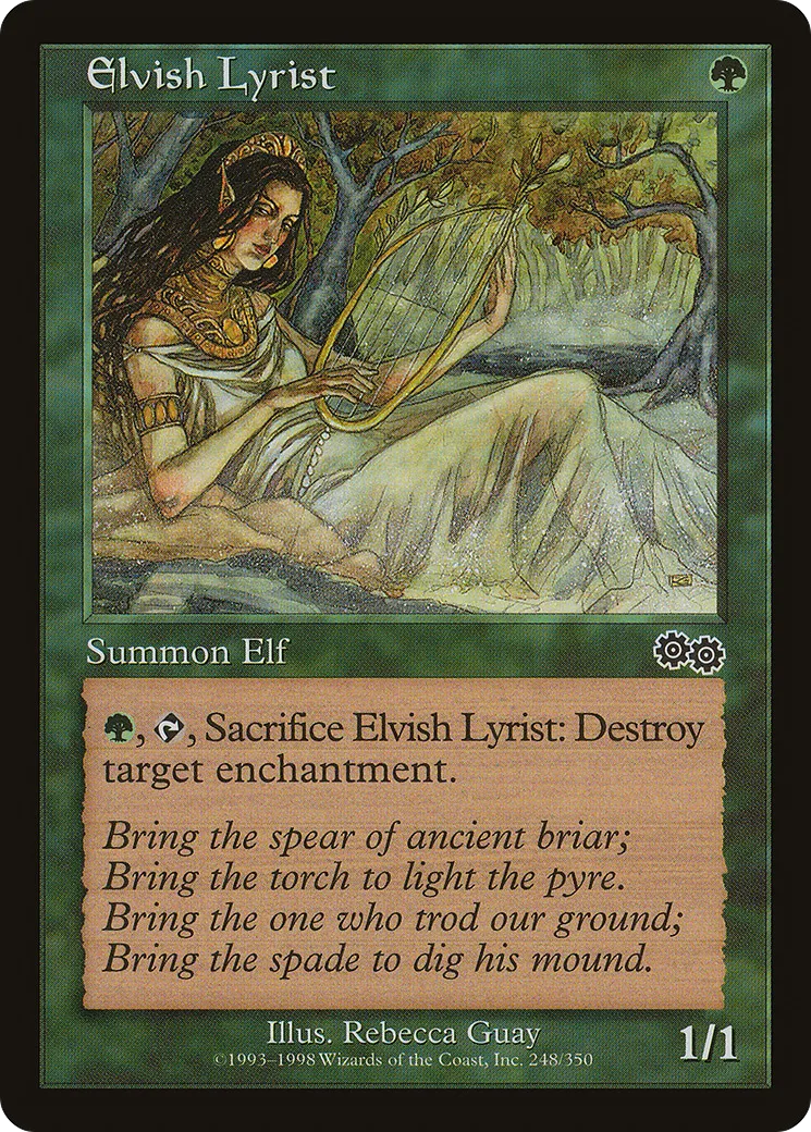 Lyriste elfe — Urza's Saga — Magic: The Gathering