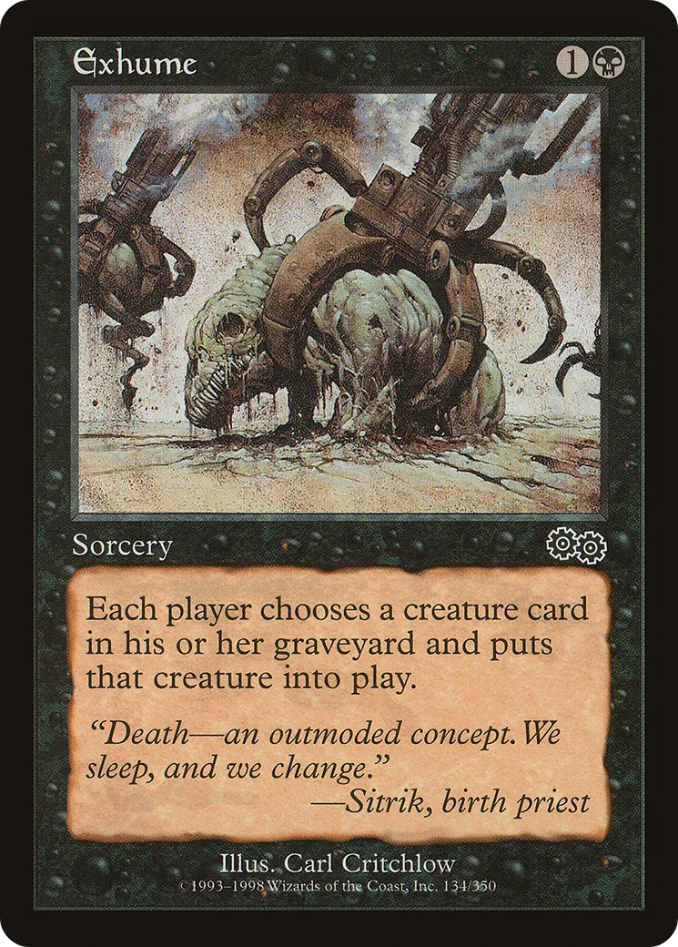 Exhume — Urza's Saga — Magic: The Gathering
