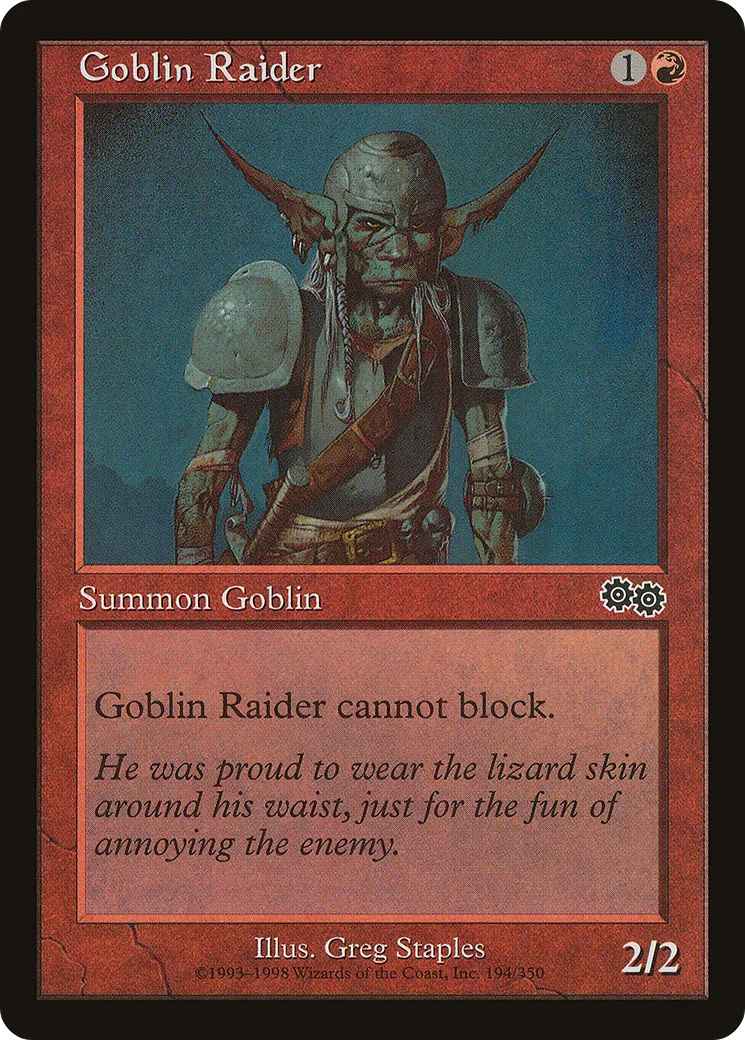 Goblin Raider — Urza's Saga — Magic: The Gathering