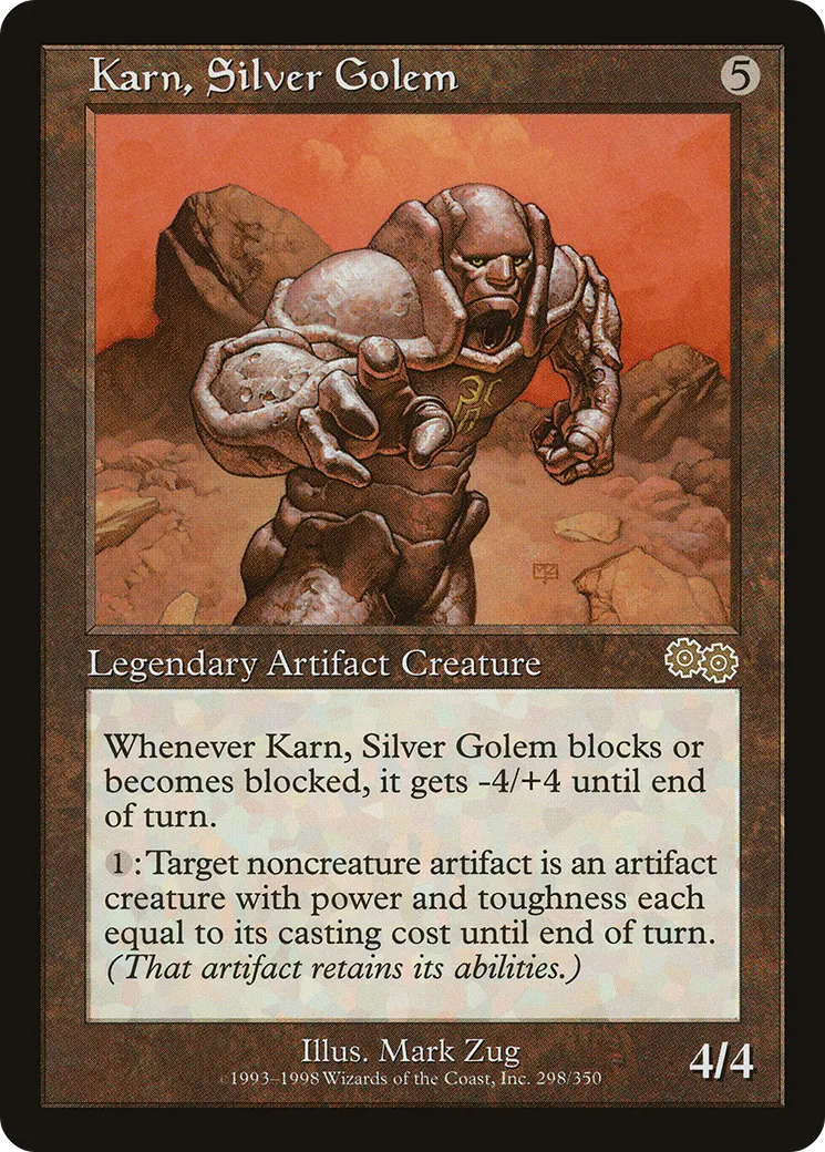 Karn, Golem d'argent — Urza's Saga — Magic: The Gathering
