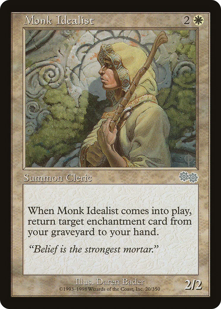 Monk Idealist — Urza's Saga — Magic: The Gathering