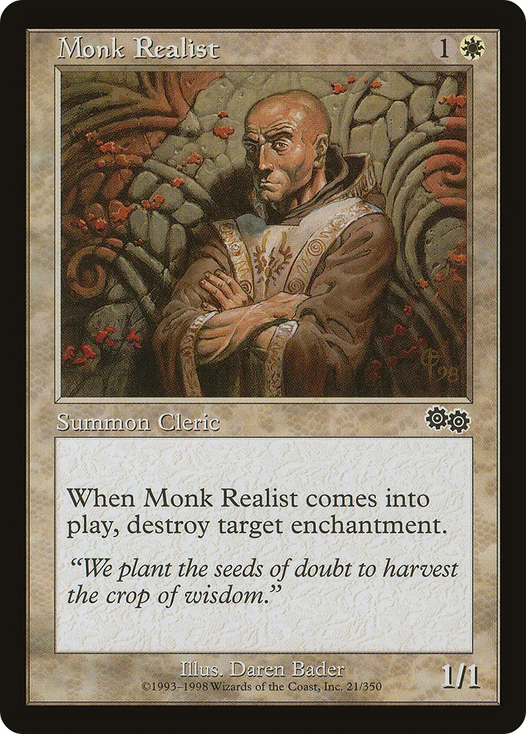 Monk Realist — Urza's Saga — Magic: The Gathering