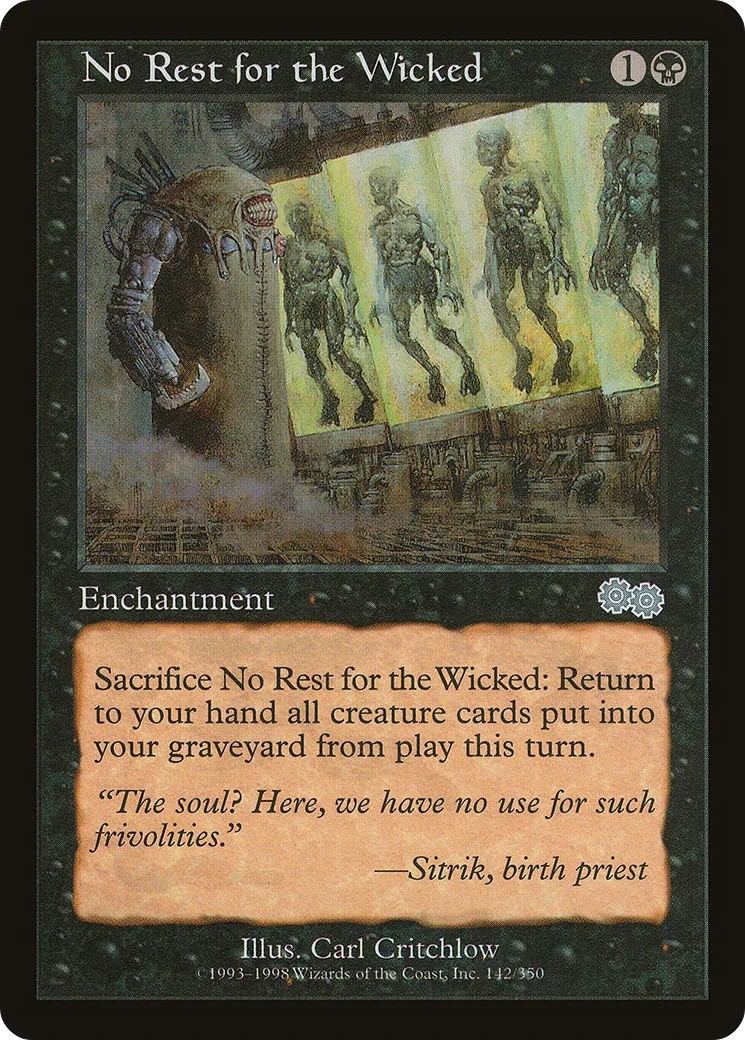 No Rest for the Wicked — Urza's Saga — Magic: The Gathering