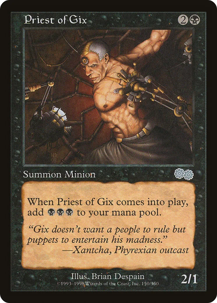 Priest of Gix — Urza's Saga — Magic: The Gathering