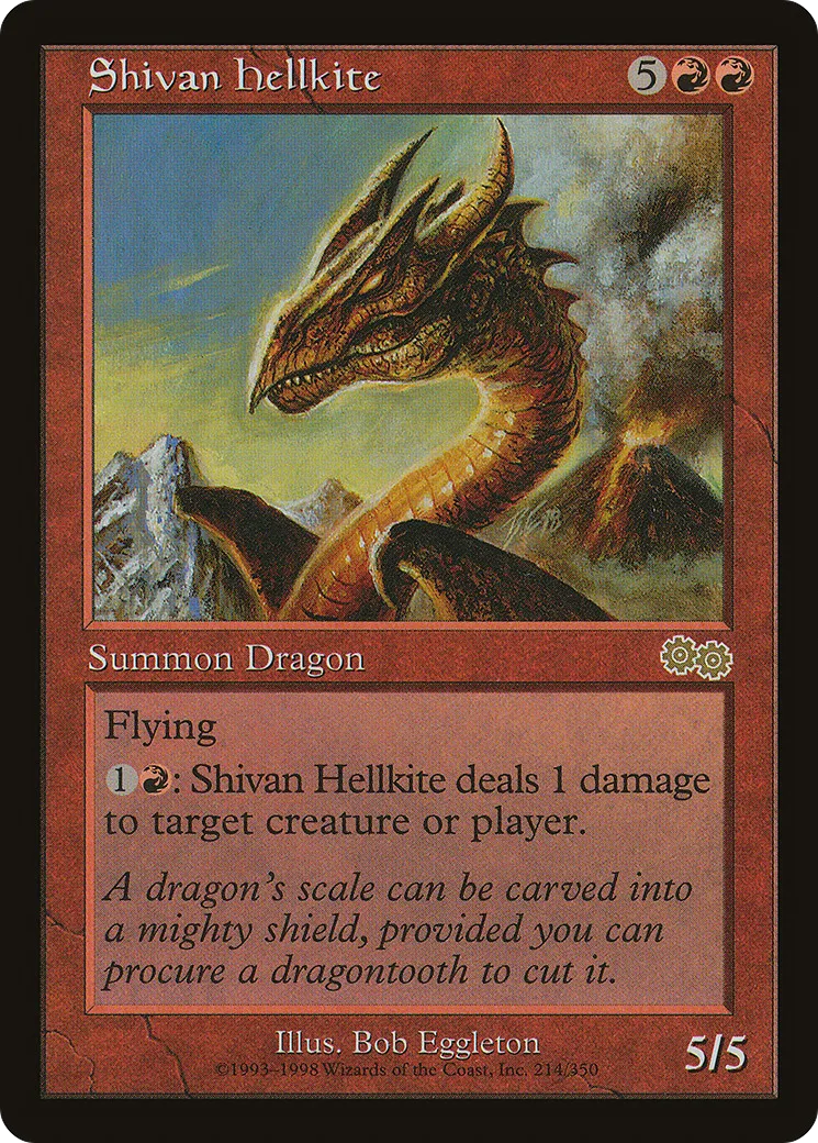 Shivan Hellkite — Urza's Saga — Magic: The Gathering