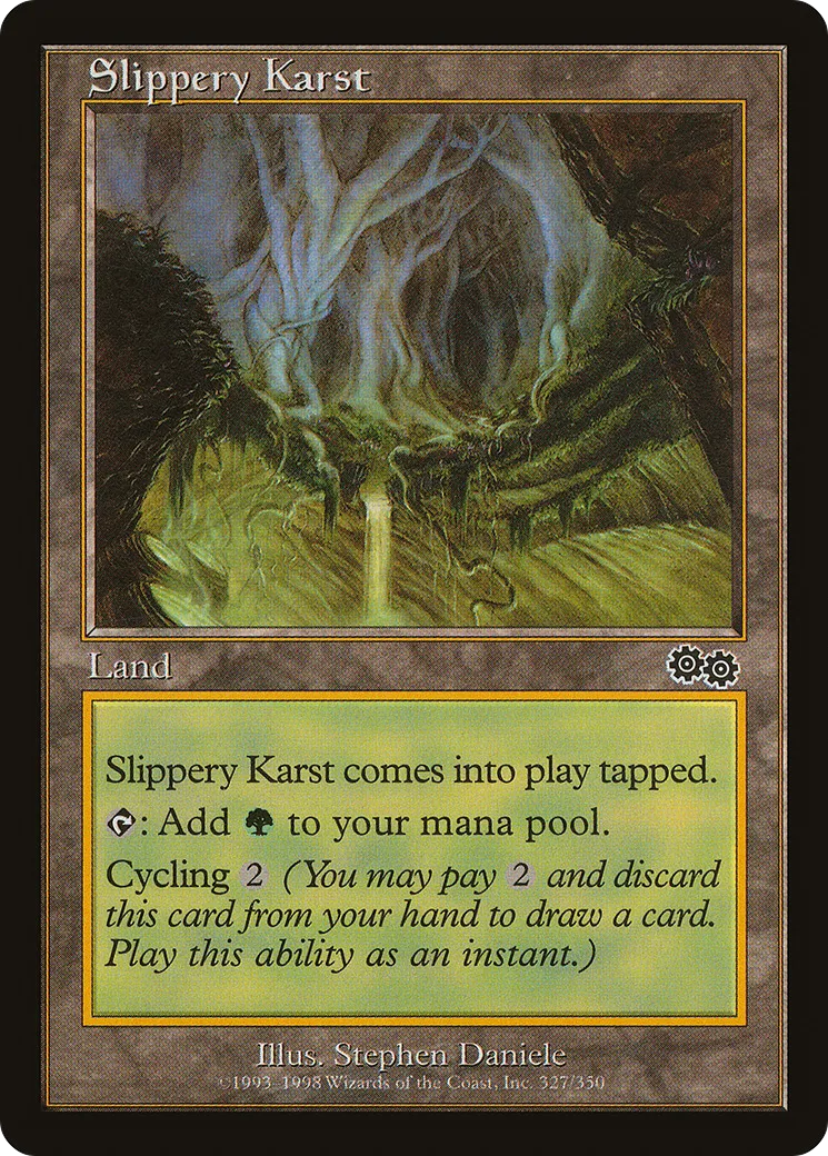 Karst glissant — Urza's Saga — Magic: The Gathering