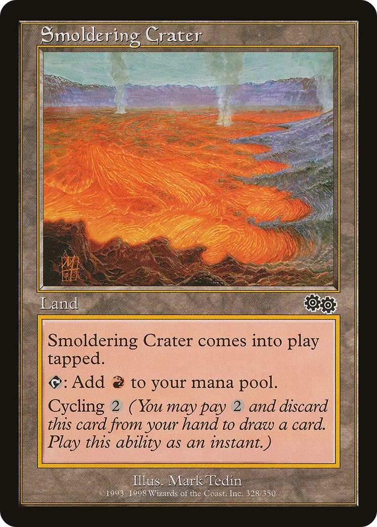 Smoldering Crater — Urza's Saga — Magic: The Gathering