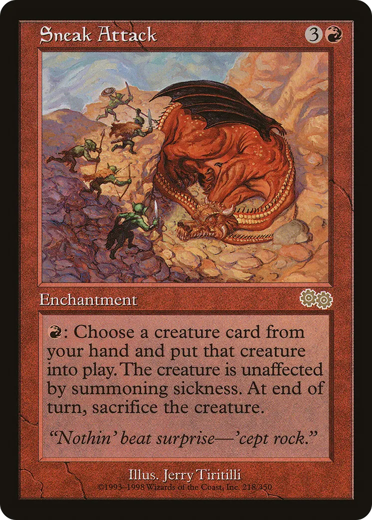 Sneak Attack — Urza's Saga — Magic: The Gathering
