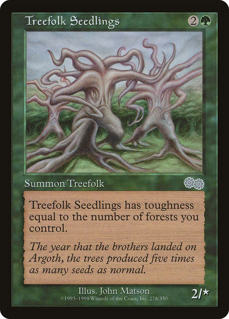 Treefolk Seedlings — Urza's Saga — Magic: The Gathering