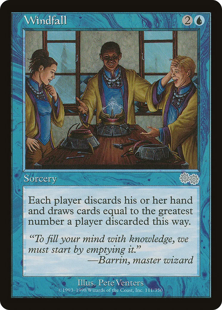 Windfall — Urza's Saga — Magic: The Gathering