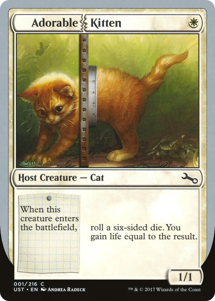 Adorable Kitten — Unstable — Magic: The Gathering