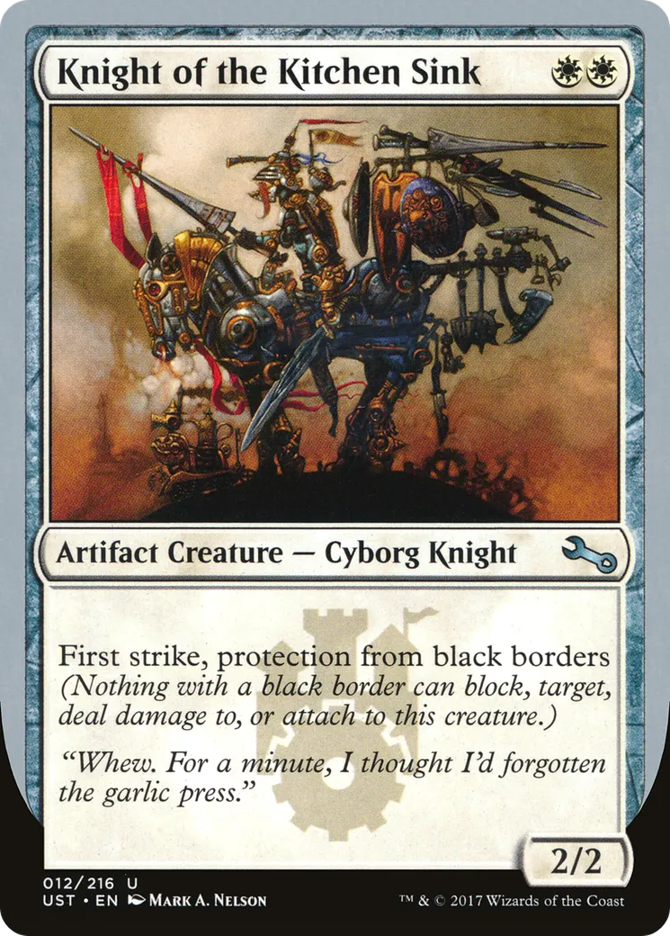 Knight of the Kitchen Sink — Unstable — Magic: The Gathering