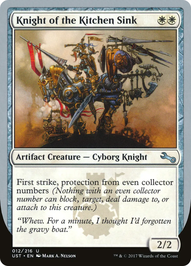 Knight of the Kitchen Sink from Unstable - Magic: The Gathering