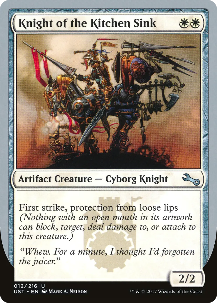 Knight of the Kitchen Sink — Unstable — Magic: The Gathering