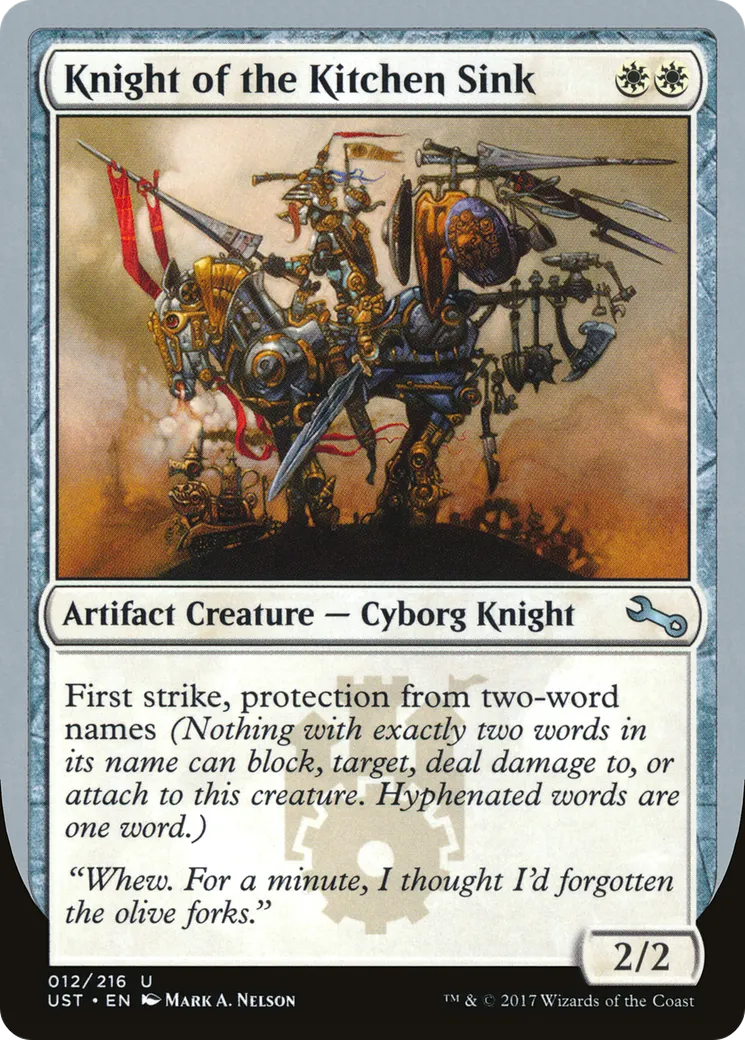 Knight of the Kitchen Sink — Unstable — Magic: The Gathering