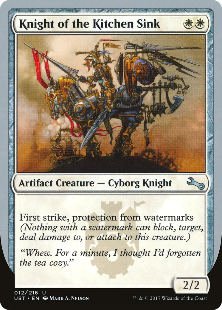 Knight of the Kitchen Sink — Unstable — Magic: The Gathering