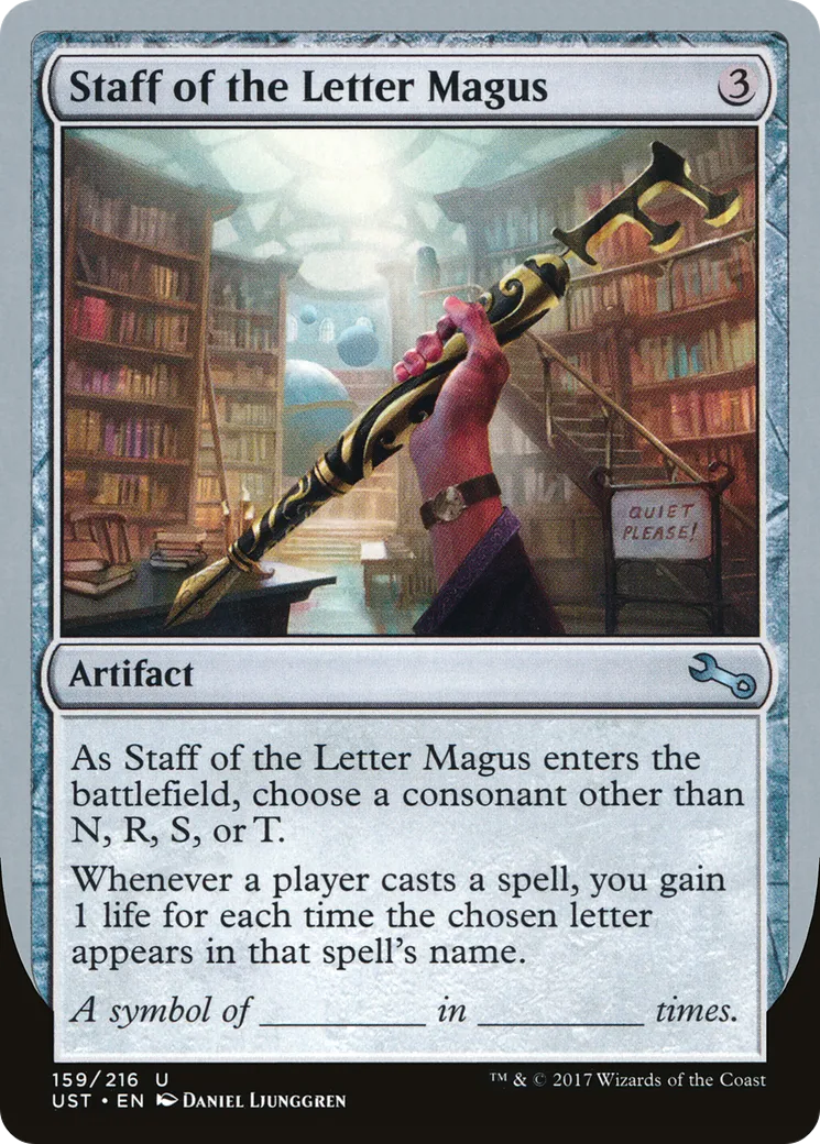 Staff of the Letter Magus — Unstable — Magic: The Gathering
