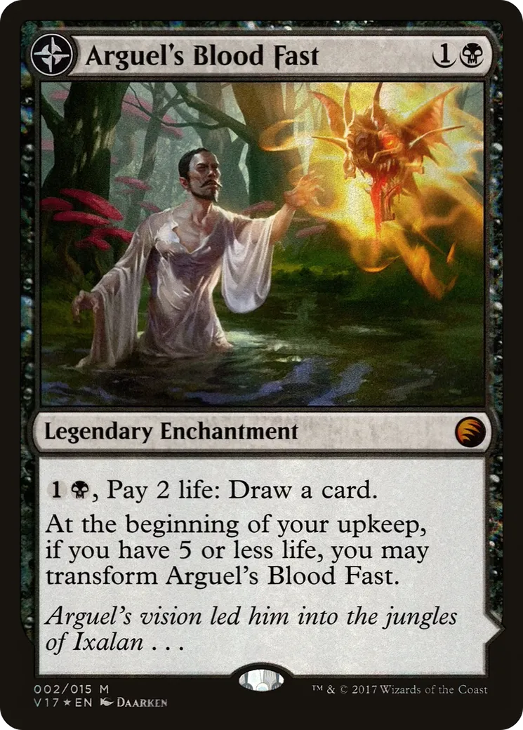 Jeûne de sang d'Arguel // Temple d'Aclazotz — From the Vault: Transform — Magic: The Gathering