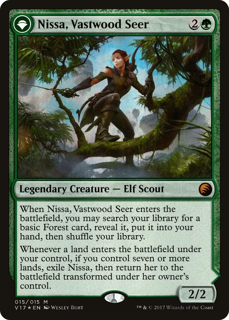 Nissa, Vastwood Seer // Nissa, Sage Animist — From the Vault: Transform — Magic: The Gathering