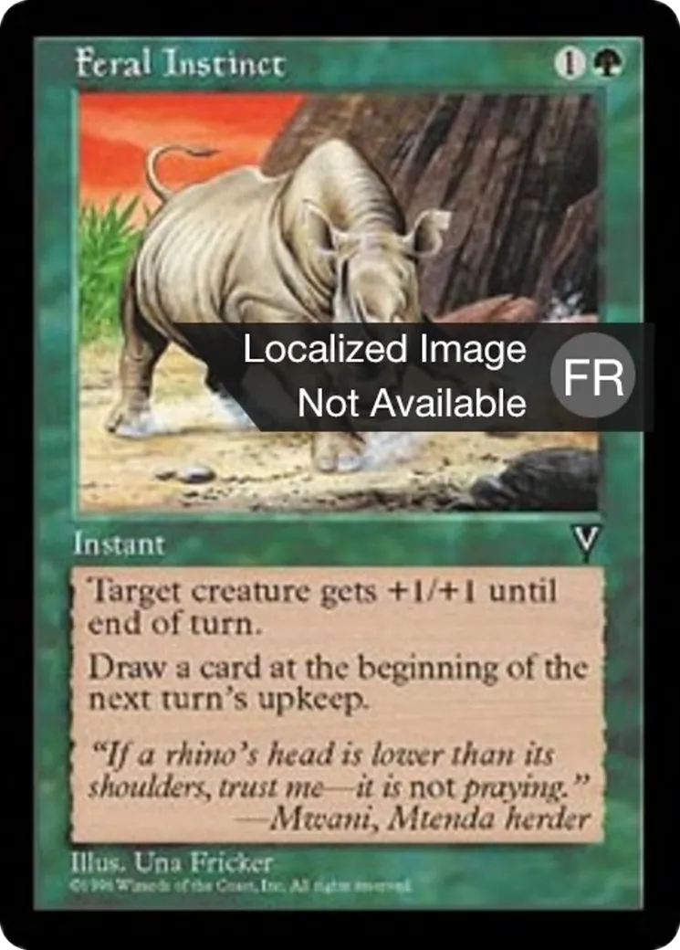 Instinct de sauvagerie — Visions — Magic: The Gathering