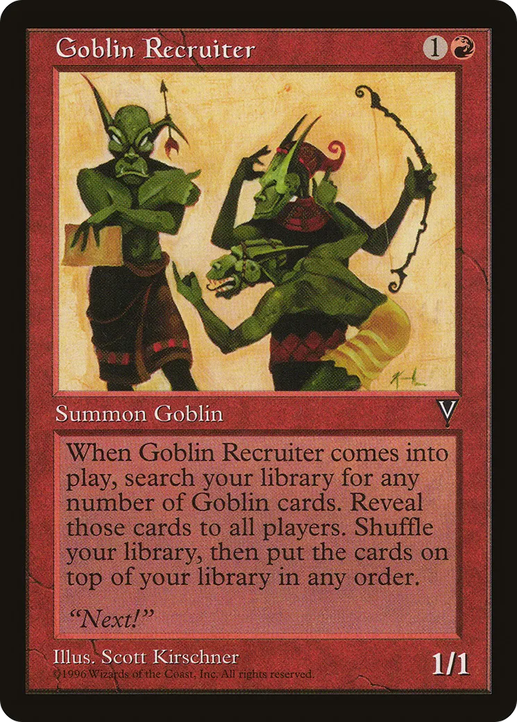 Goblin Recruiter — Visions — Magic: The Gathering