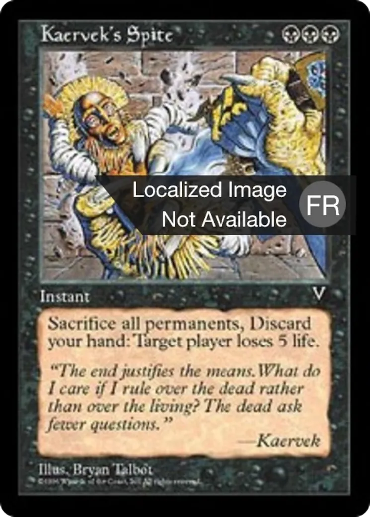 Rancune selon Kaervek — Visions — Magic: The Gathering