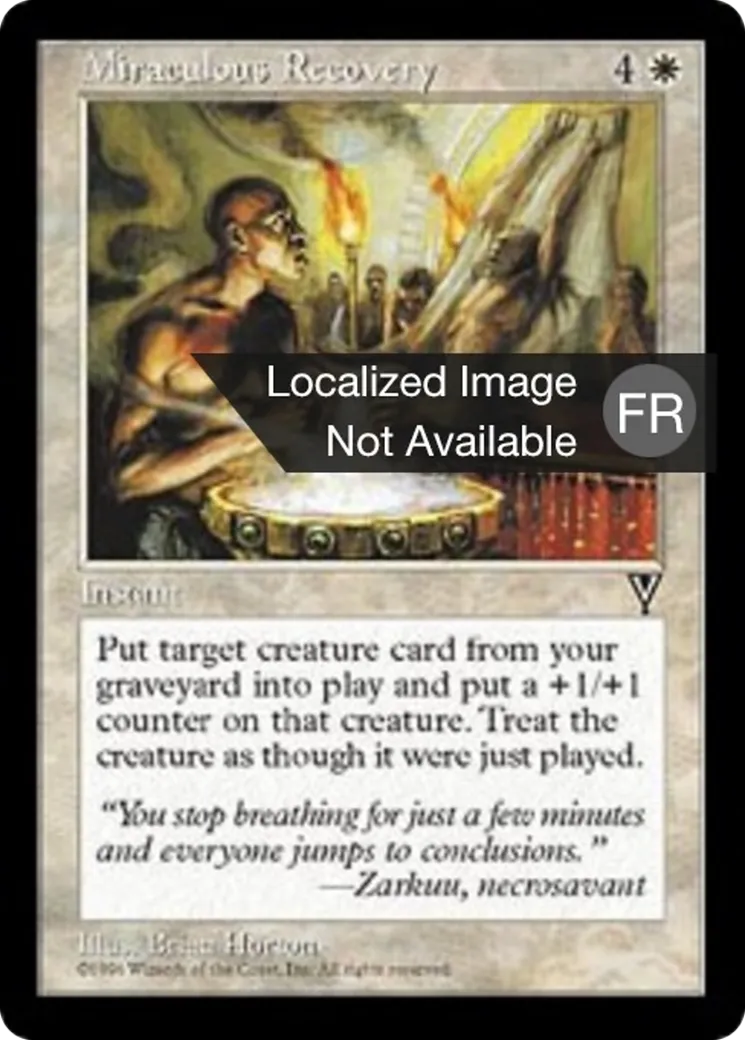 Récupération miraculeuse — Visions — Magic: The Gathering