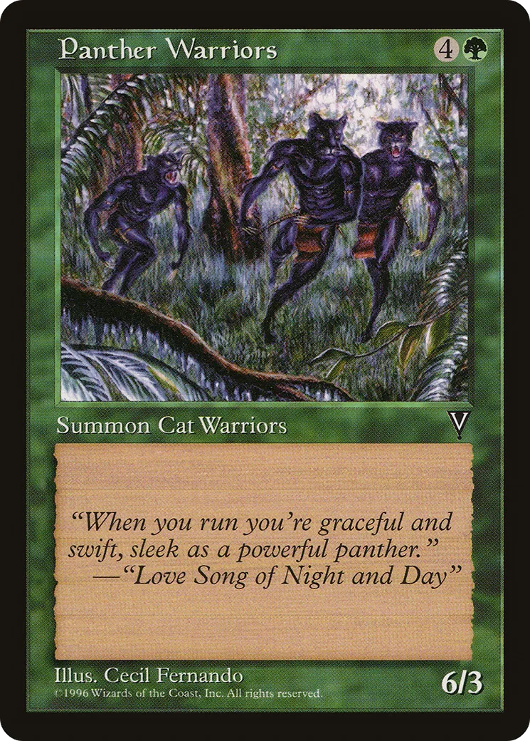 Panther Warriors — Visions — Magic: The Gathering