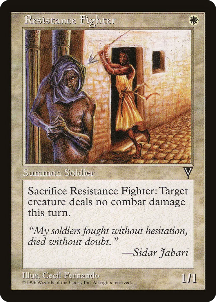 Resistance Fighter from Visions - Magic: The Gathering