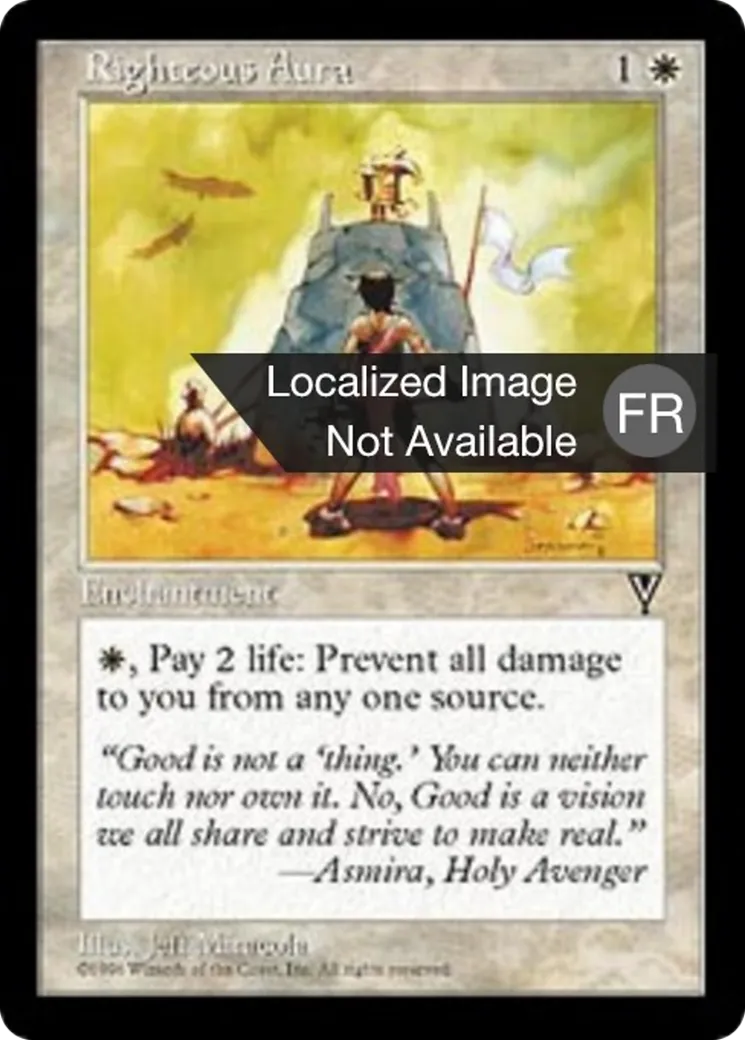 Aura de droiture — Visions — Magic: The Gathering