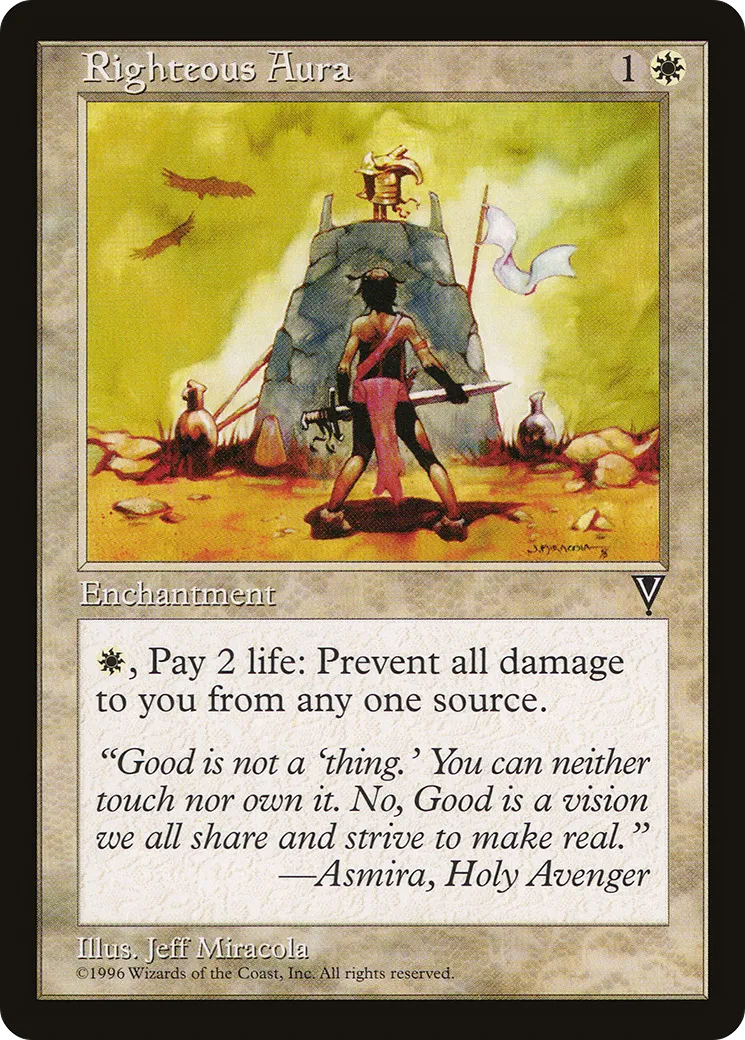 Aura de droiture — Visions — Magic: The Gathering