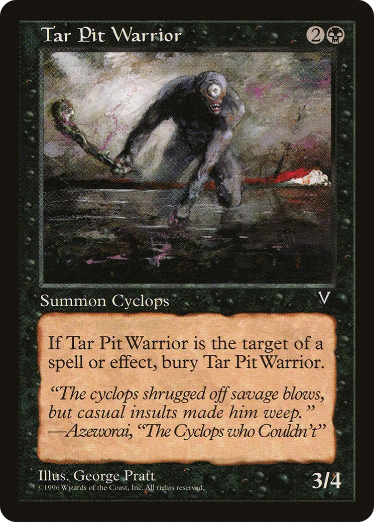 Tar Pit Warrior — Visions — Magic: The Gathering