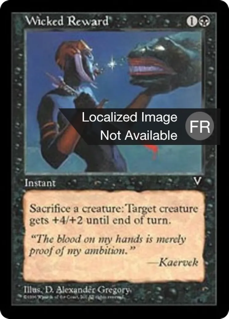Cruelle récompense — Visions — Magic: The Gathering