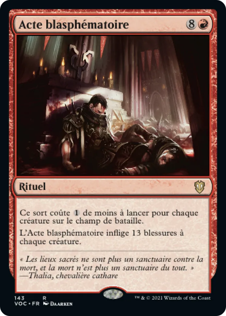 Acte blasphématoire — Crimson Vow Commander — Magic: The Gathering